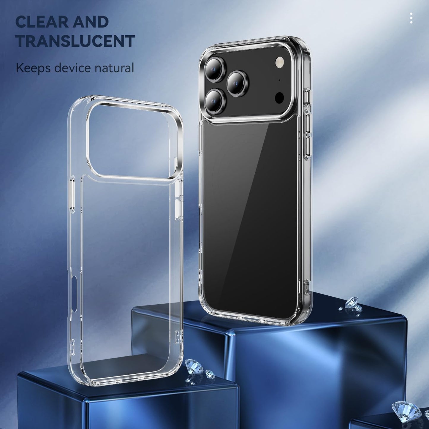 For Iphone 17 Pro Max Case Clear:For Transparente Iphone 17Pro Max Phone Cases [Camera Protector] [Military-Grade Drop] Shockproof Protective Phone Bumper for Apple 17 Promax 2025 Cover