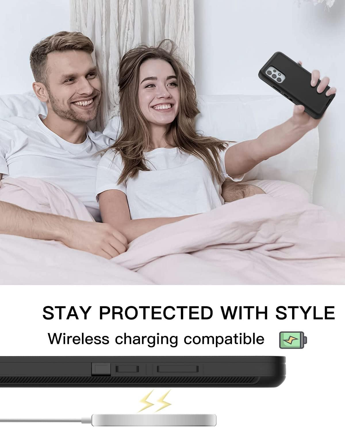 Aicase for Galaxy A53 5G Case, Heavy Duty Drop Protection Full Body Rugged Shockproof/Dust Proof Military Protective Tough Durable Phone Cover for Samsung Galaxy A53 5G (Black/Belt Clip)