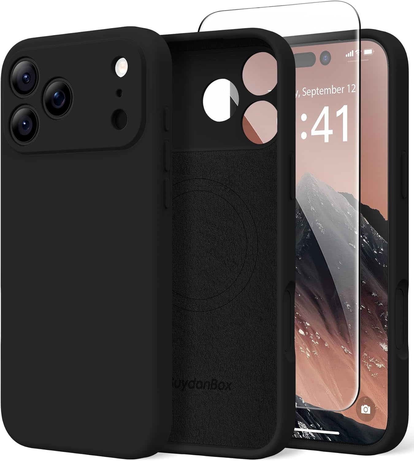 Magnetic for Iphone 17 Pro Max Case, Compatible with Magsafe, [Full Camera Protection][Screen Protector] Silicone Shockproof Protective Phone Case for Iphone 17 Pro Max 6.9", Calke Green