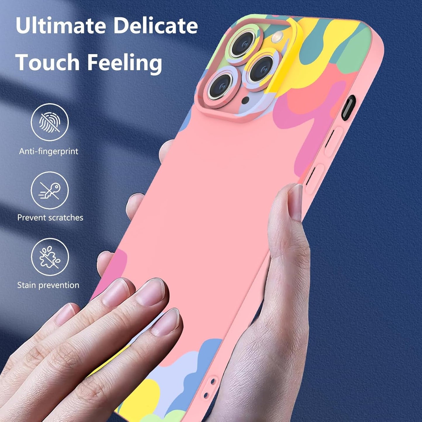 Designed for Galaxy A53 5G Case, Slim Liquid Silicone Shockproof Protective Phone Cover,Soft Anti-Scratch, Camera All-Round Protection Shockproof Case,[Pink] LRM-CHGJ-15-04