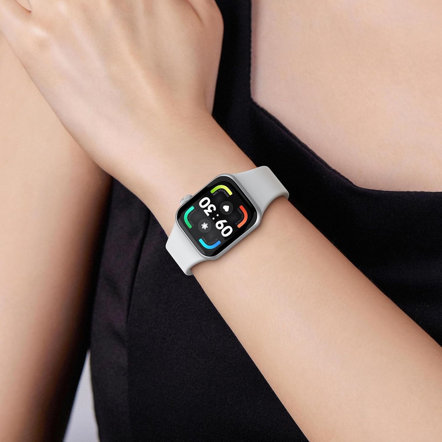 18 Pack Bands Compatible with Apple Watch Band 49Mm 45Mm 44Mm 42Mm 41Mm 40Mm 38Mm for Women Men, Sport Silicone Breathable Replacement Strap for Iwatch Series Ultra 9 8 SE 7 6 5 4 3 2 1