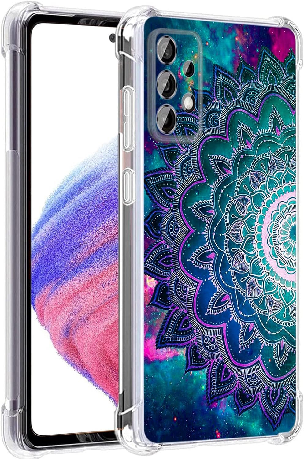 Galaxy A53 5G Case, Plum Blossom Flower Drop Protection Shockproof Case TPU Full Body Protective Scratch-Resistant Cover for Samsung Galaxy A53 5G