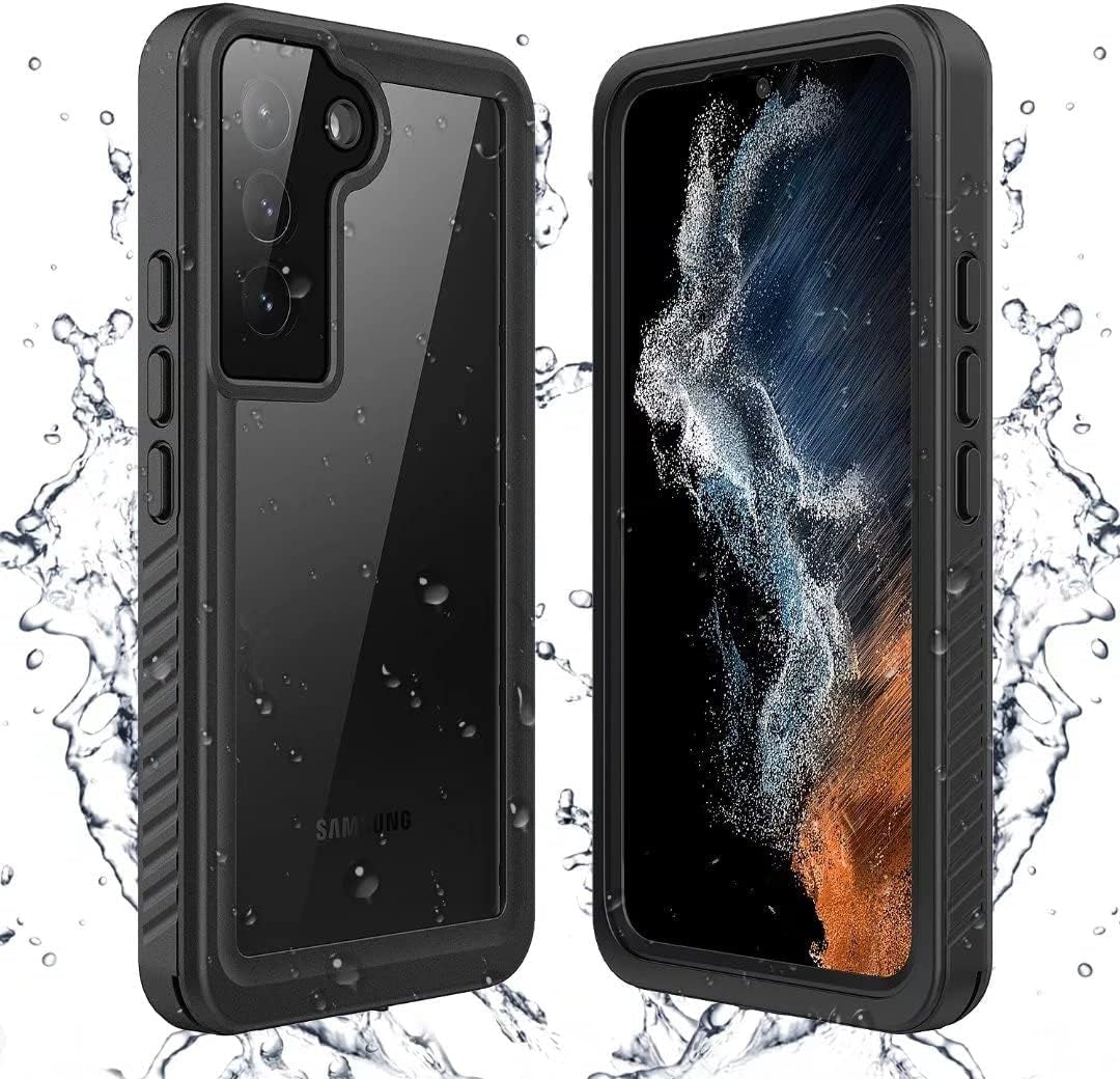 For Samsung Galaxy S22 Case, Waterproof Galaxy S22 Case with Built-In Screen Protector, Shockproof Dustproof Heavy Duty Full Body Protective Case for Samsung Galaxy S22 5G 6.1" 2022 Black