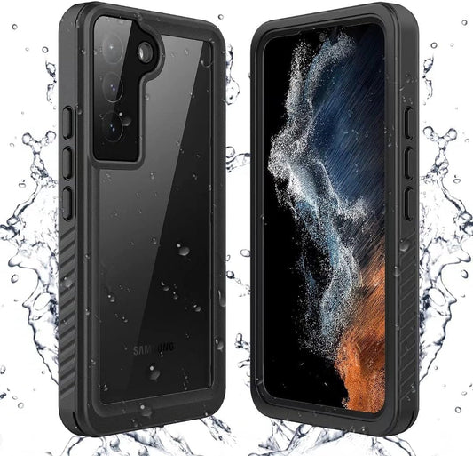 For Samsung Galaxy S22 Case, Waterproof Galaxy S22 Case with Built-In Screen Protector, Shockproof Dustproof Heavy Duty Full Body Protective Case for Samsung Galaxy S22 5G 6.1" 2022 Black