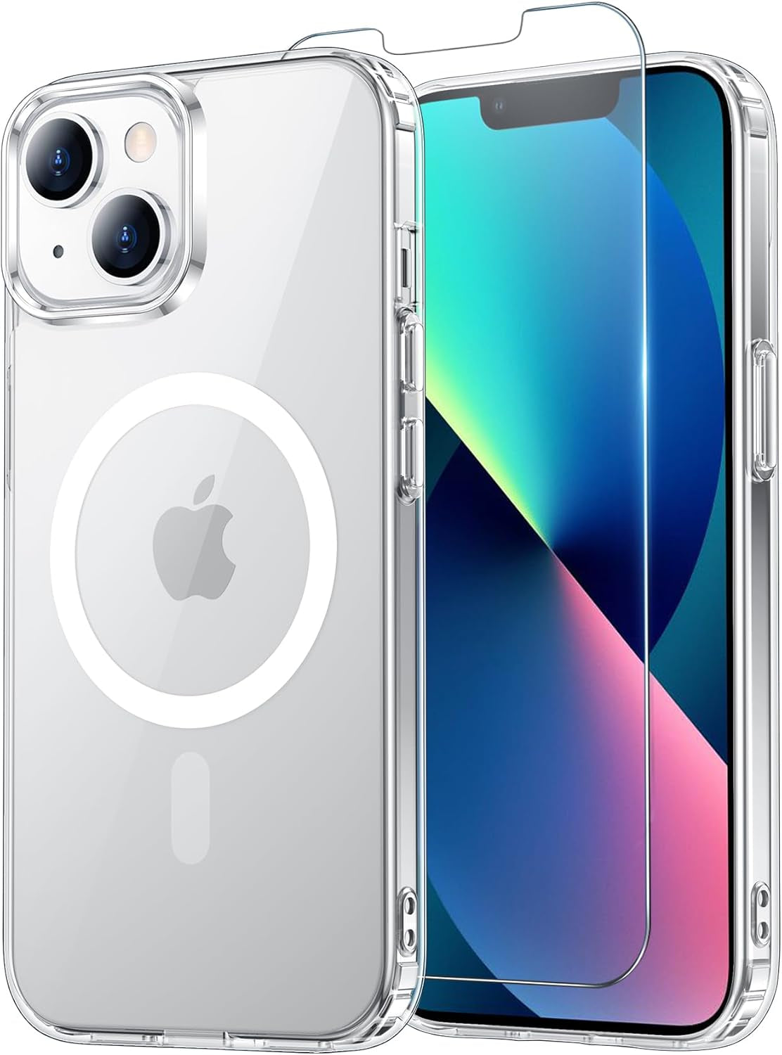 Temdan for Iphone 17 Pro Max Case Clear with Screen Protector, Compatible with Magsafe, Anti-Yellowing, Military-Grade Protection, Shockproof Slim Magnetic Phone Case Cover, Transparent