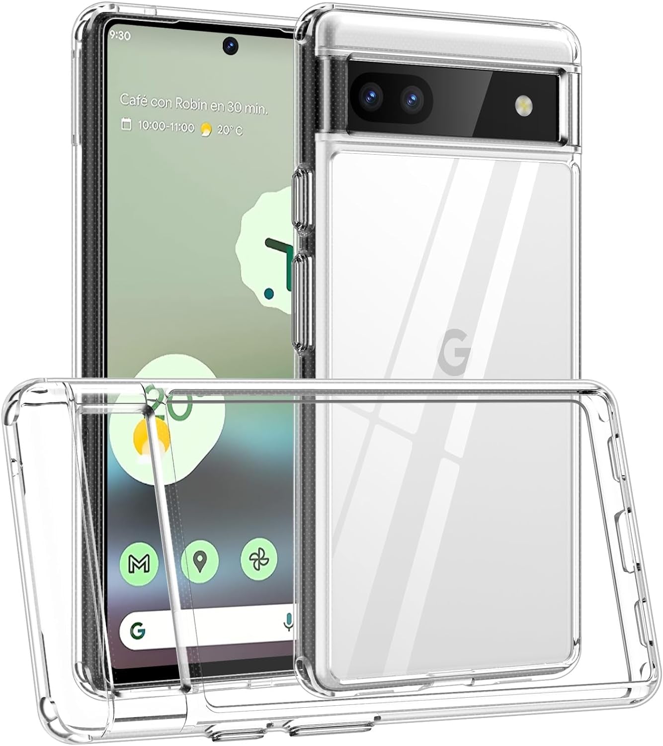 Rayboen Case for Google Pixel 6 5G, Crystal Clear [Anti-Yellowing] No-Slip Shockproof Phone Case, Hybrid Transparent Bumper Protective Cover for Pixel 6  Rayboen A- Crystal Clear Google Pixel 6A 