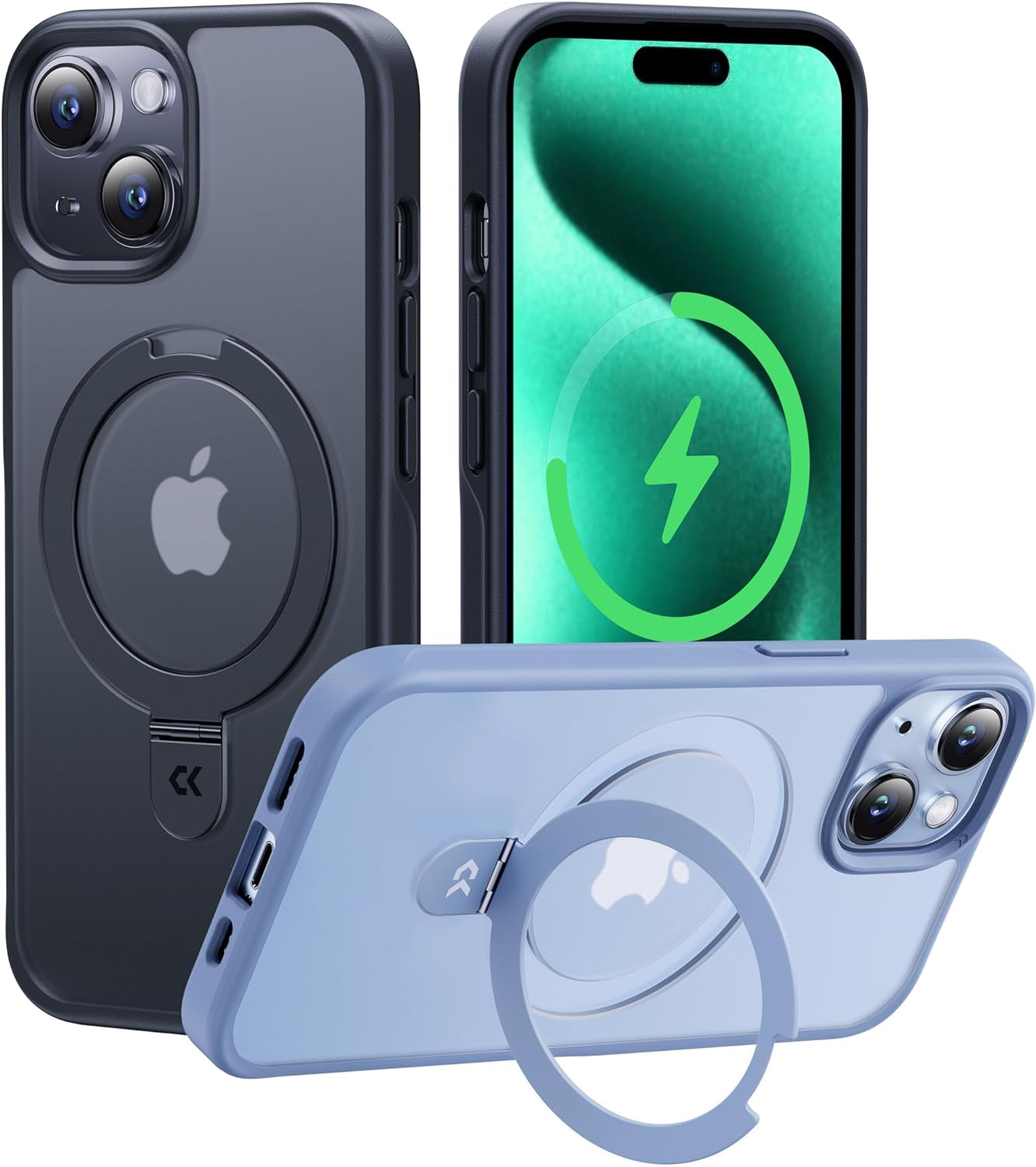 CASEKOO for Iphone 14 Pro Case with Magnetic Ring Stand [Military Drop Protection] [Compatible with Magsafe] Shockproof Slim Translucent Matte Phone Cases 6.1 Inch 2022, Purple  CASEKOO   