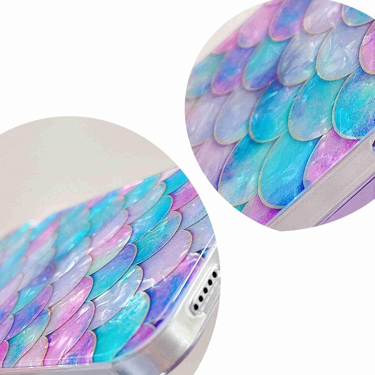 For Samsung Galaxy S22 plus Case for Girl Women Men, Glitter Mother of Pearl Shiny Sparkle Bling Slim Soft TPU Protective Back Phone Case Cover for Galaxy S22+ 6.6,Cute Pink Blue Mermaid Tail