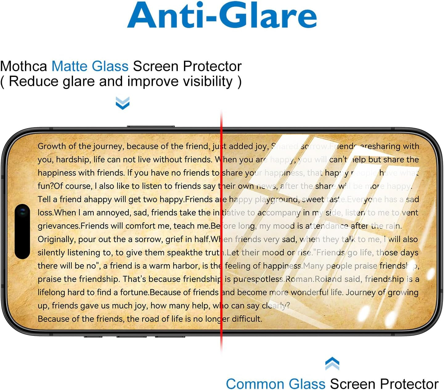 Mothca Matte Glass Screen Protector for Iphone 17 Pro (6.3 Inch) Anti-Glare & Anti-Fingerprint (Not Privacy) Tempered Glass [Easy Installation Frame] Case Friendly, Bubble Free - Smooth as Silk