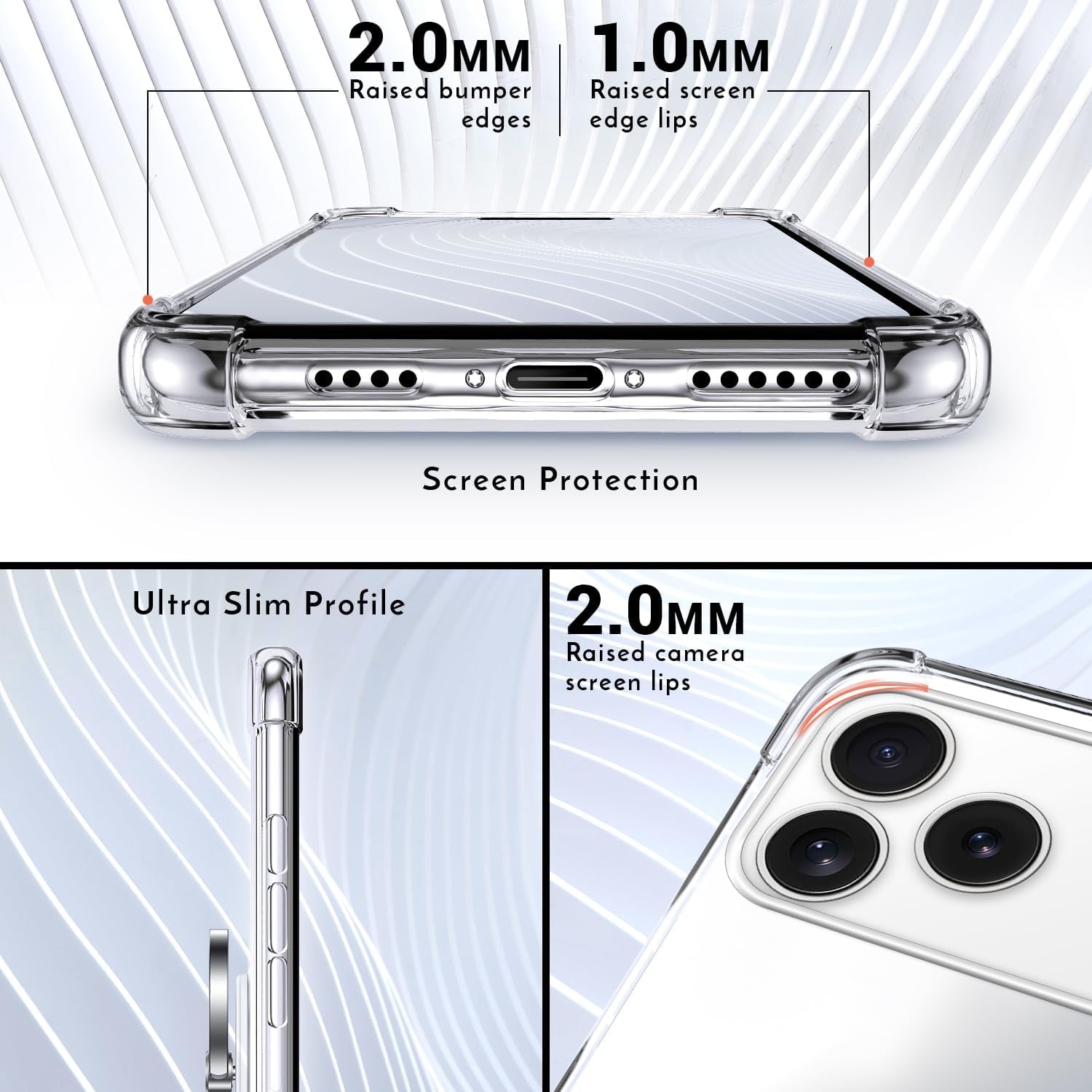 Shields up Designed for Iphone 17 Pro Max Case, Minimalist Wallet Case with Card Holder (3 Cards) & Ring Stand/Kickstand, [Drop Protection] Slim Protective Cover for Iphone 17 Pro Max (6.9 Inch) Clear