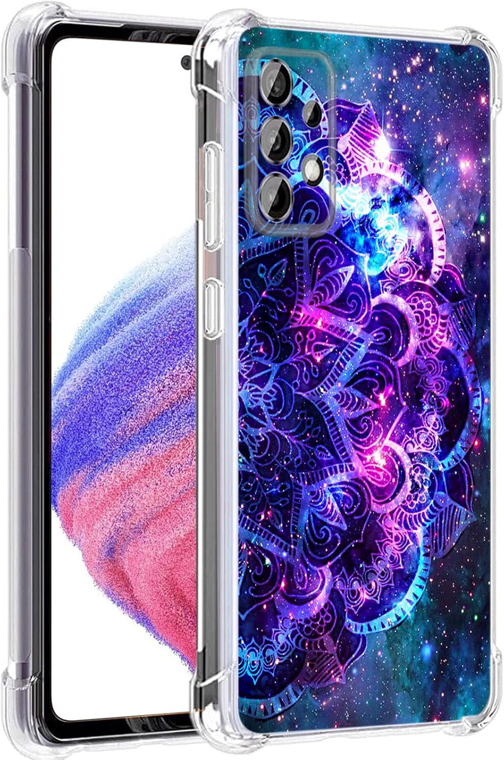Galaxy A53 5G Case, Plum Blossom Flower Drop Protection Shockproof Case TPU Full Body Protective Scratch-Resistant Cover for Samsung Galaxy A53 5G