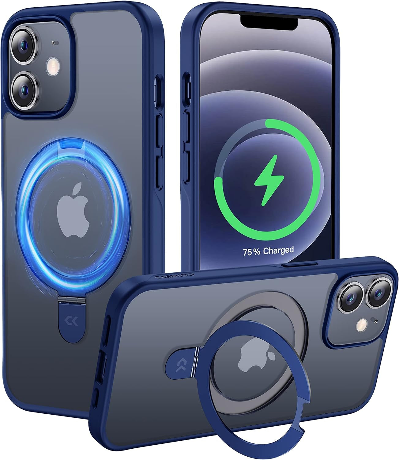 CASEKOO for Iphone 14 Pro Case with Magnetic Ring Stand [Military Drop Protection] [Compatible with Magsafe] Shockproof Slim Translucent Matte Phone Cases 6.1 Inch 2022, Purple  CASEKOO   