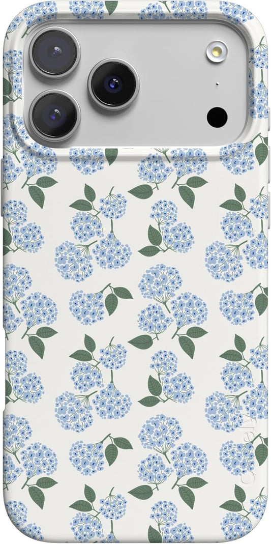 Casely Iphone 17 Pro Max Case | Nantucket Cottage | Blue Hydrangea | Compatible with Magsafe | Classic Ultra Slim Design