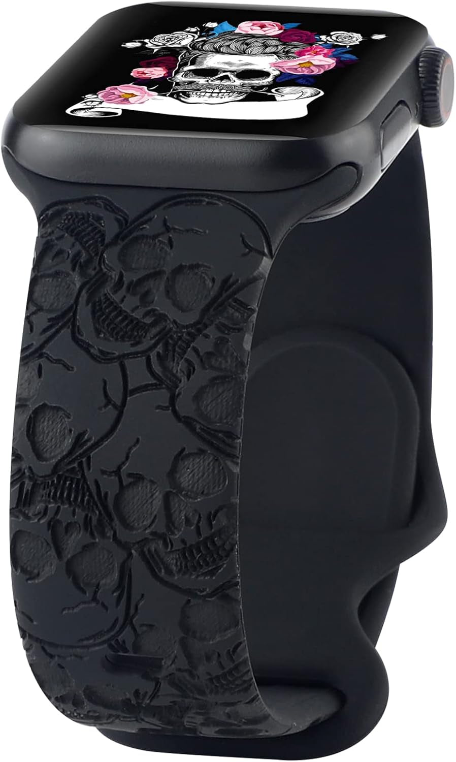 Engraved Silicone Band Compatible with Apple Watch 38Mm 40Mm 41Mm, Cute Fancy Laser Printed Sport Strap Compatible with Iwatch Series 7 6 5 4 3 2 1 SE