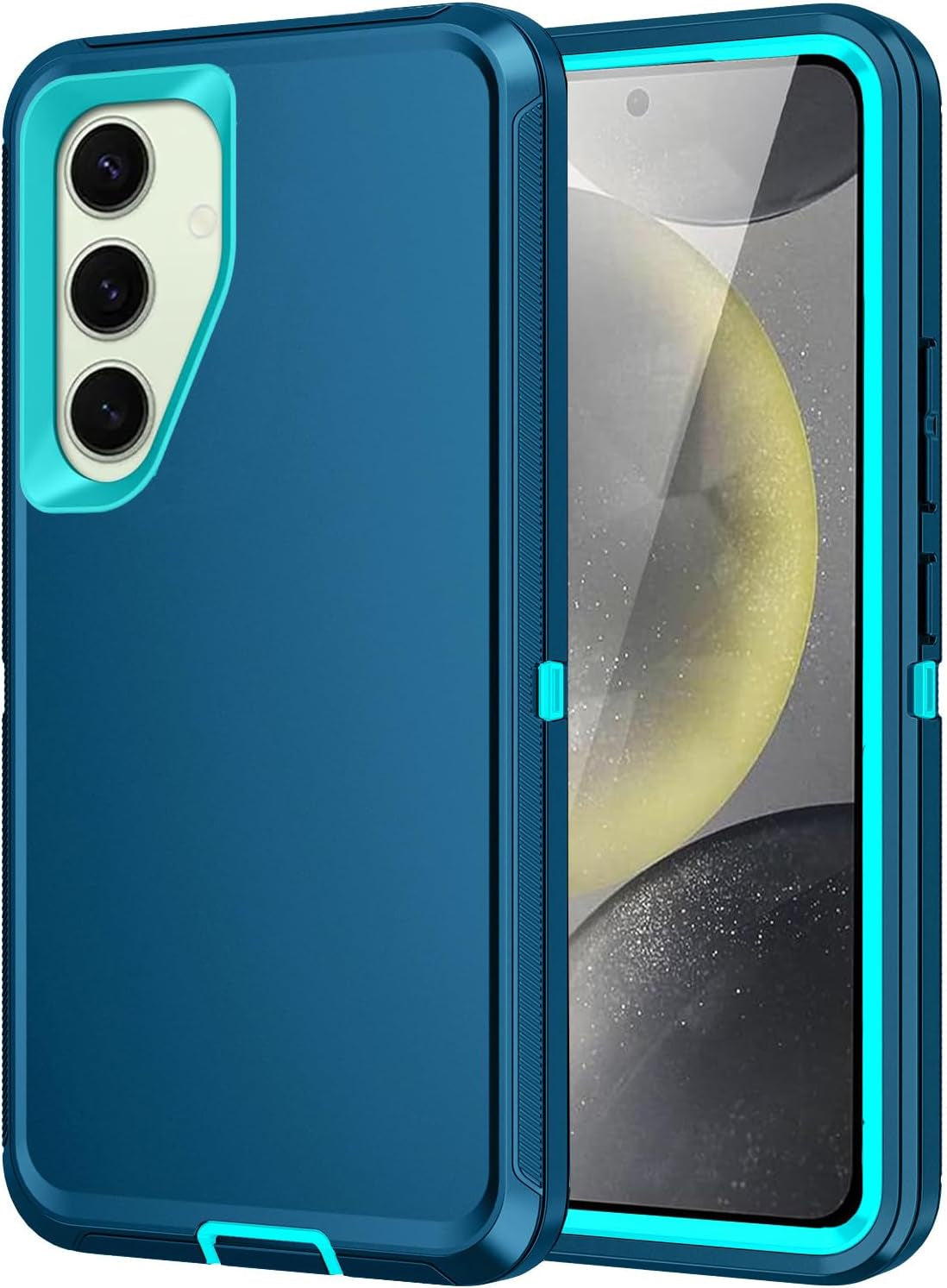 For Galaxy S22 Case,Heavy Duty Shockproof Dust/Drop Poof 3 Layers Full Bady Protection Rugged Cover Case for Galaxy S22,Turquoise