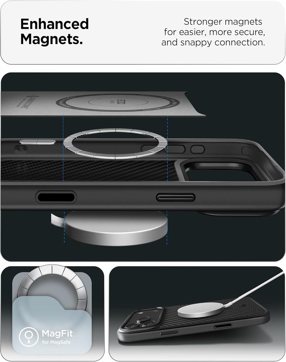 Spigen for Iphone 17 Pro Max Case, Enzo Aramid T [Camera Control Button] [Compatible with Magsafe] - Black Black