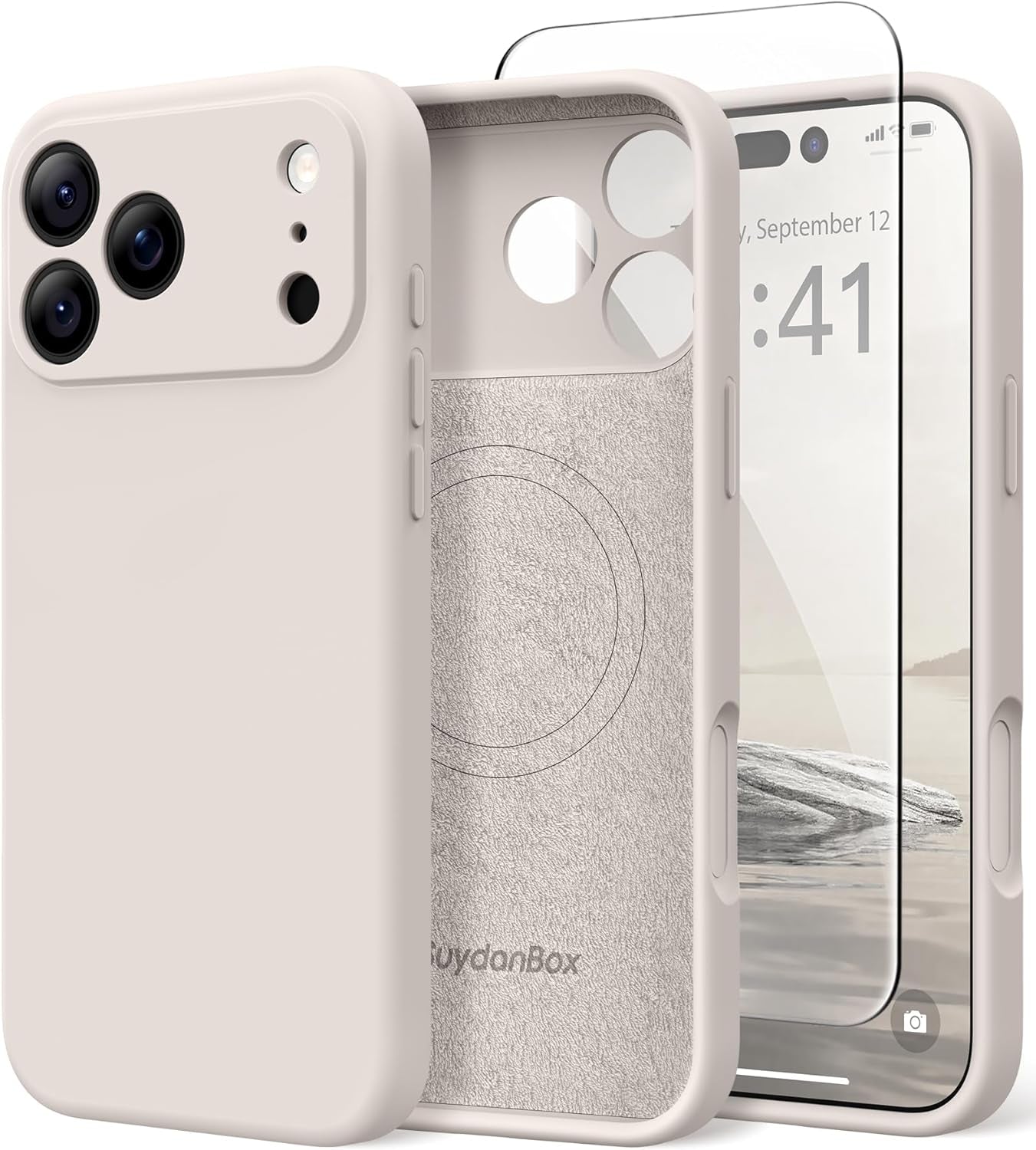 Magnetic for Iphone 17 Pro Max Case, Compatible with Magsafe, [Full Camera Protection][Screen Protector] Silicone Shockproof Protective Phone Case for Iphone 17 Pro Max 6.9", Calke Green