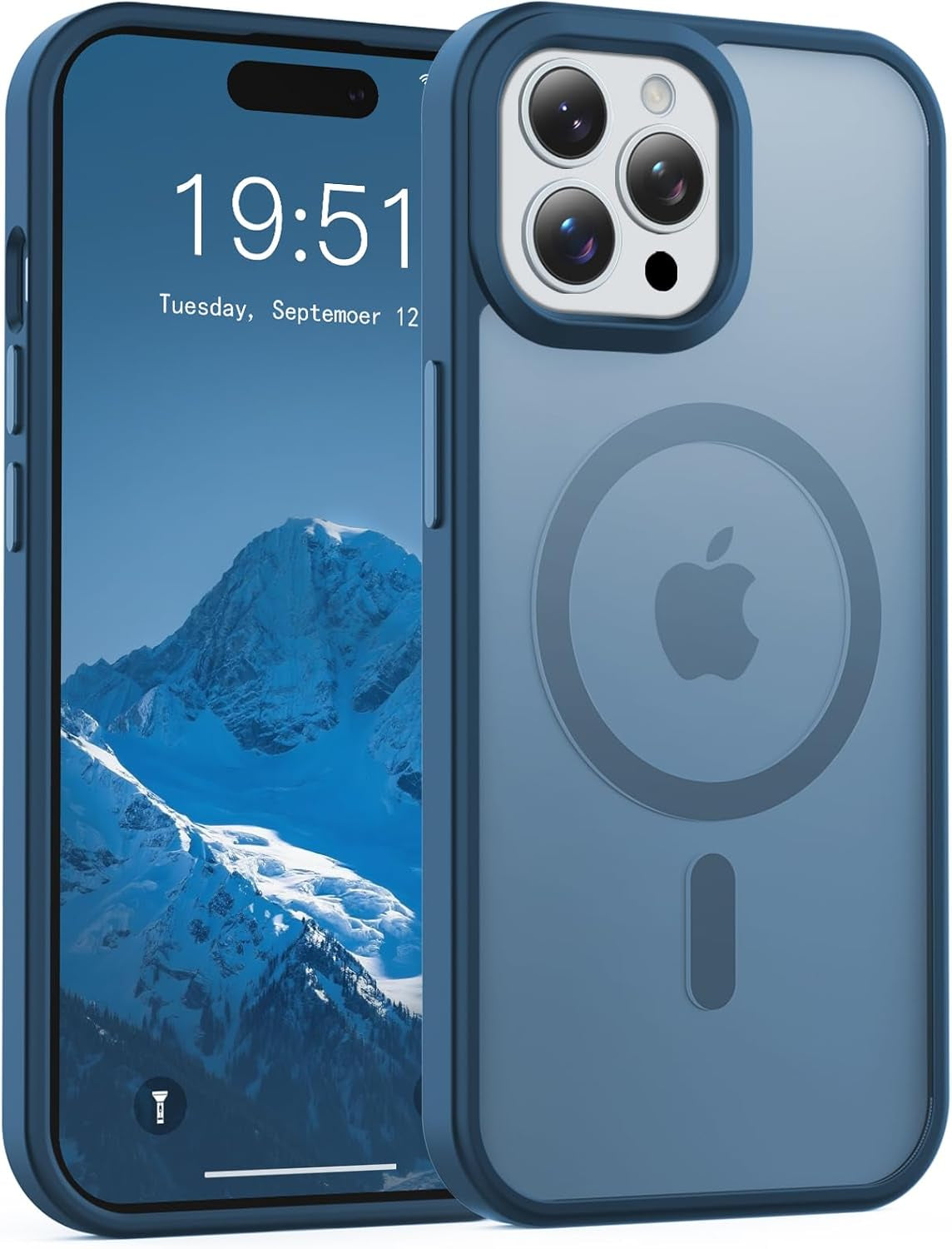 Temdan for Iphone 17 Pro Max Case Clear with Screen Protector, Compatible with Magsafe, Anti-Yellowing, Military-Grade Protection, Shockproof Slim Magnetic Phone Case Cover, Transparent