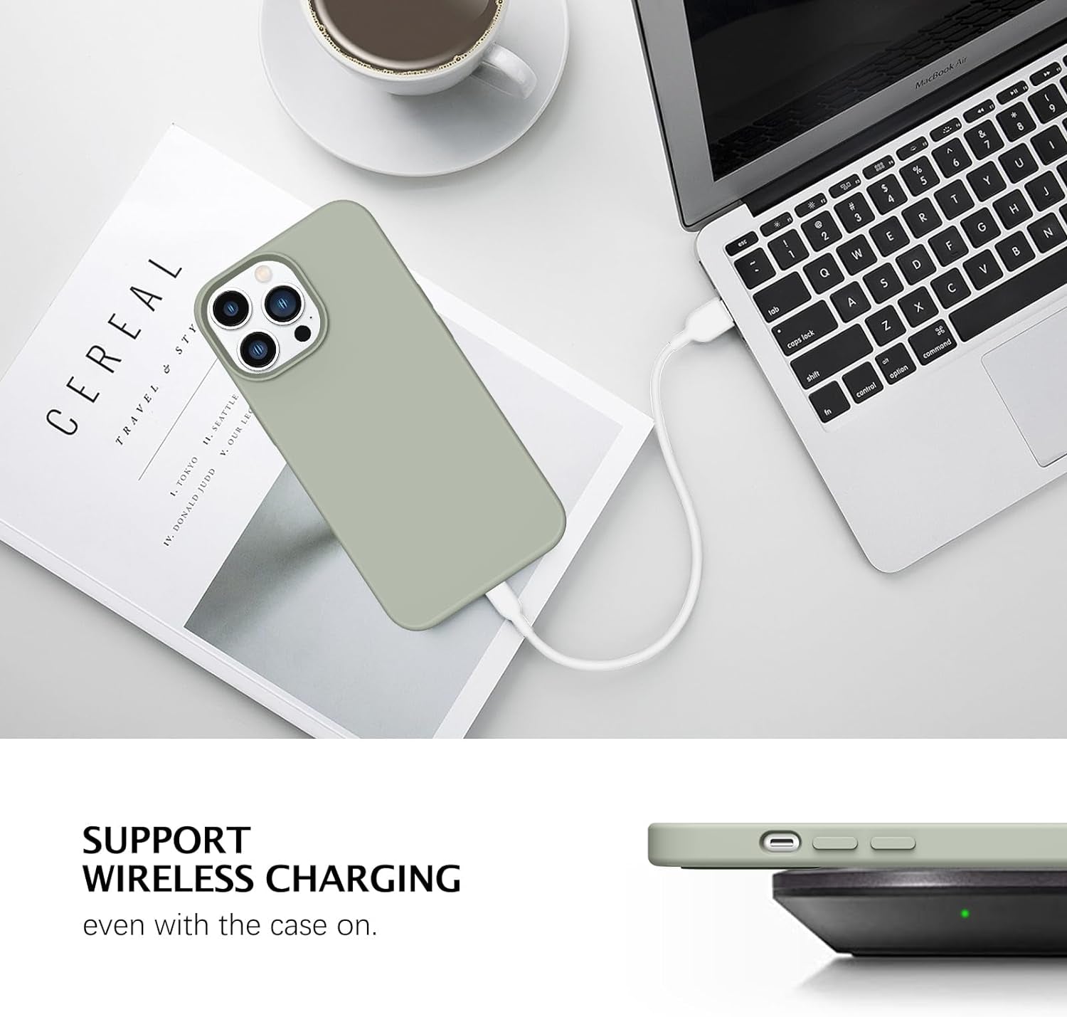 BENTOBEN for Iphone 14 Pro Max Case, Soft Silicone Gel Rubber Bumper Microfiber Lining Hard Back Shockproof Protective Phone Cover for Iphone 14 Pro Max 6.7", Copper Green  BENTOBEN   