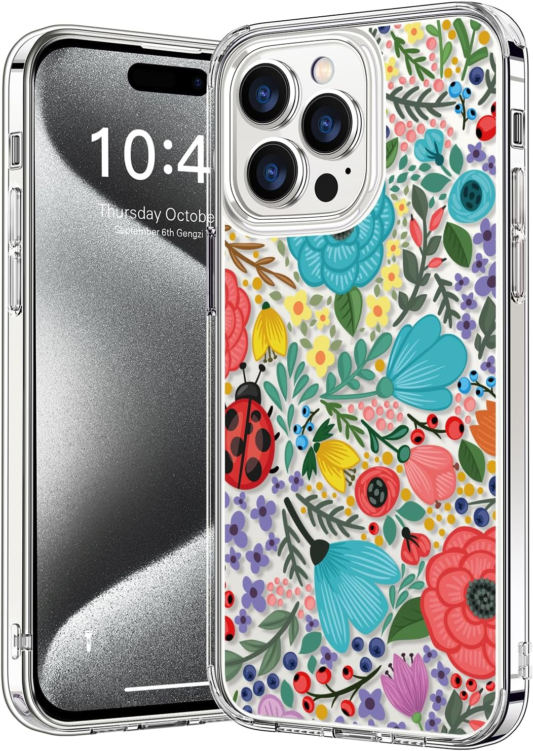 Bicol Compatible with Iphone 15 Pro Case,Crystal Clear Cover with Fashionable Designs for Girls Women,Slim Fit Shockproof Protective Acrylic Phone Case 6.1 Inch,Beautiful Elephant  bicol   