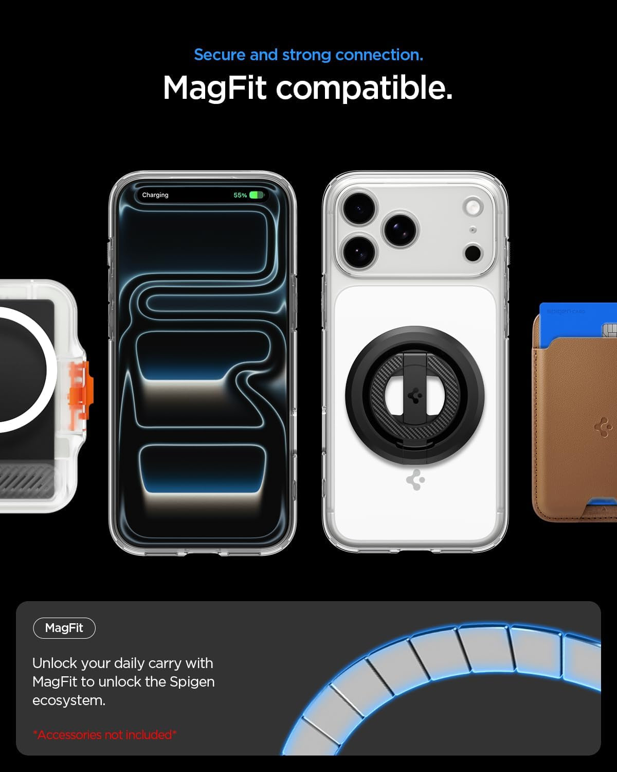 Spigen for Iphone 17 Pro Max Case, Ultra Hybrid T Magfit [Camera Control Button] [Compatible with Magsafe] - Glossy White