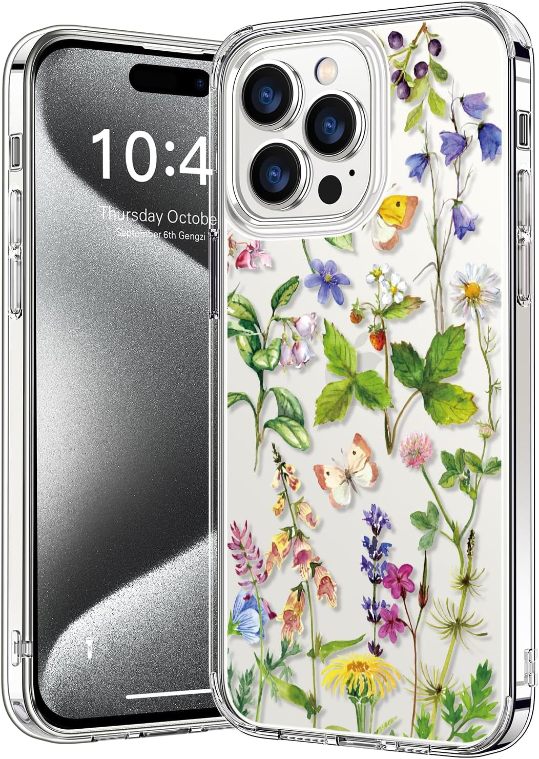 Bicol Compatible with Iphone 15 Pro Case,Crystal Clear Cover with Fashionable Designs for Girls Women,Slim Fit Shockproof Protective Acrylic Phone Case 6.1 Inch,Beautiful Elephant  bicol   