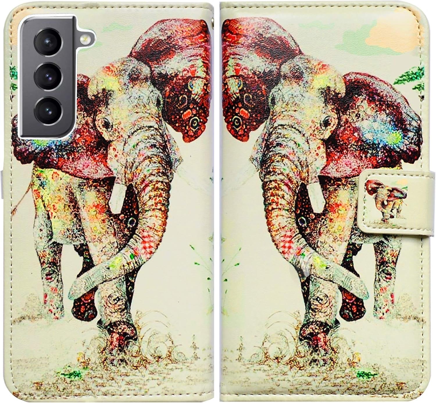 Bcov Galaxy S22 plus Case, Retro American Flag Leather Flip Phone Case Wallet Cover with Card Slot Holder Kickstand for Samsung Galaxy S22 plus 5G / S22+