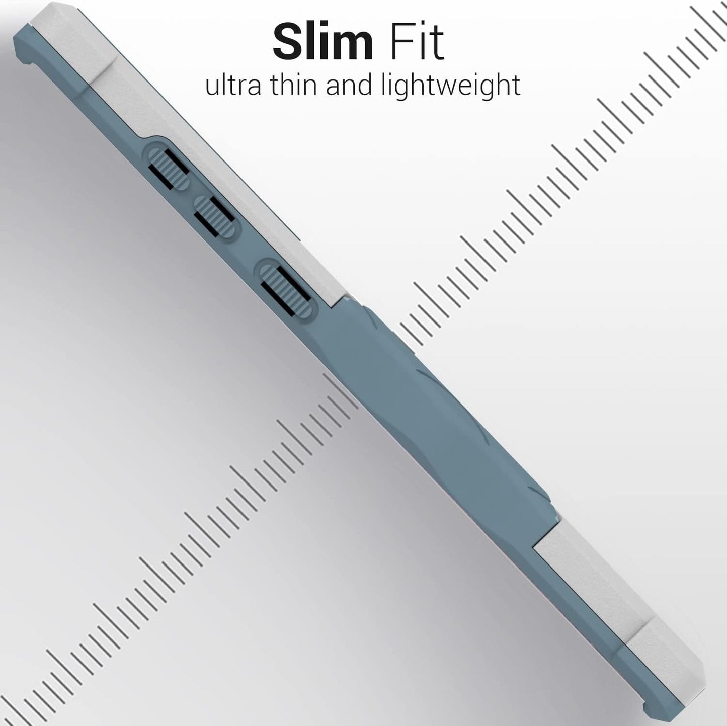 Coveron Rugged Designed for Samsung Galaxy S22 Ultra Case, Military Grade Heavy Duty Phone Cover Grip - Pearl White