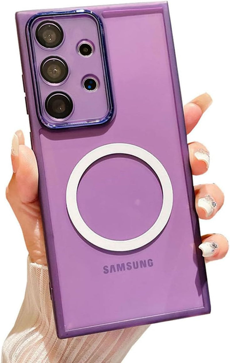 Compatible with Galaxy A53 5G Magnetic Clear Case[Compatible with Magsafe] Transparent Slim Thin TPU Bumper Shockproof Camera Lens Protective Cover Phone Case for Samsung Galaxy A53 5G(Clear)