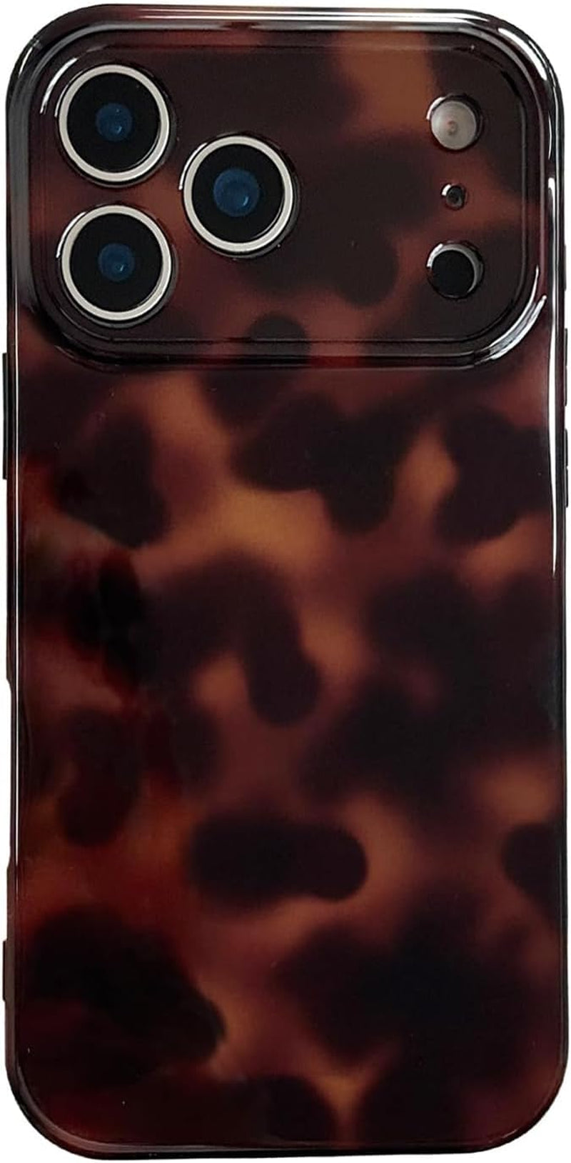 Compatible with Iphone 17 Pro Max Case, Tortoise Shell Chic Amber Brown Print Leopard, Fashion Classic Soft TPU Protective Case for Women Compatible with Iphone 17 Pro Max 6.9 '', Color2