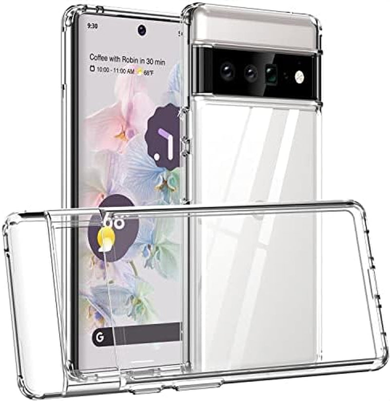 Rayboen Case for Google Pixel 6 5G, Crystal Clear [Anti-Yellowing] No-Slip Shockproof Phone Case, Hybrid Transparent Bumper Protective Cover for Pixel 6  Rayboen A- Crystal Clear Google Pixel 6 Pro 