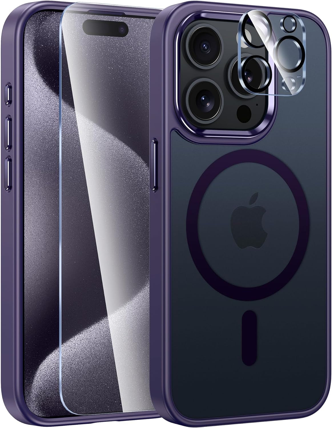 FNTCASE for Iphone 15 Pro Case: Strong Magnetic Slim Translucent Matte Case | Military-Grade Rugged Shockproof Drop Protection & Anti-Fingerprint Lightweight Thin Frosted Cell Phone Cover  FNTCASE   