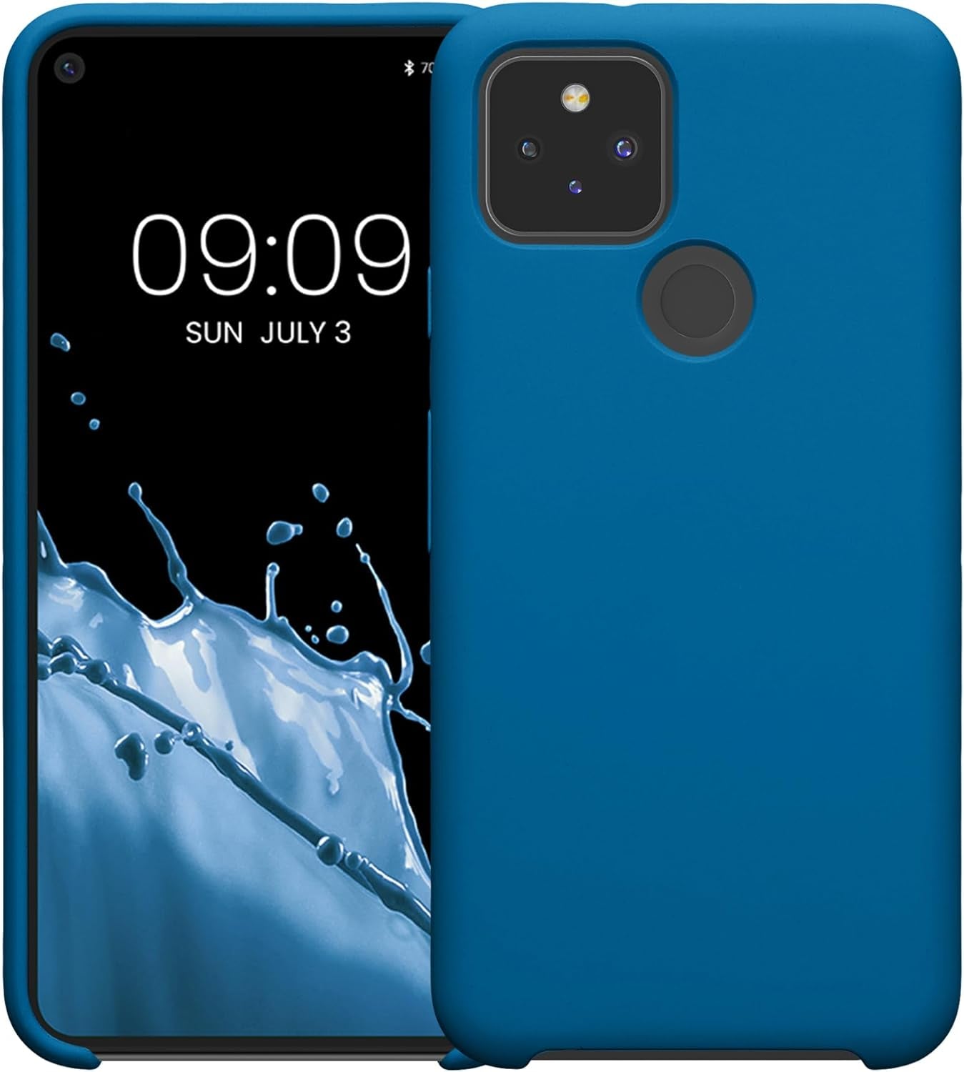 Kwmobile Case Compatible with Google Pixel 5 Case - TPU Silicone Phone Cover with Soft Finish - Blue Reef  KW-Commerce   