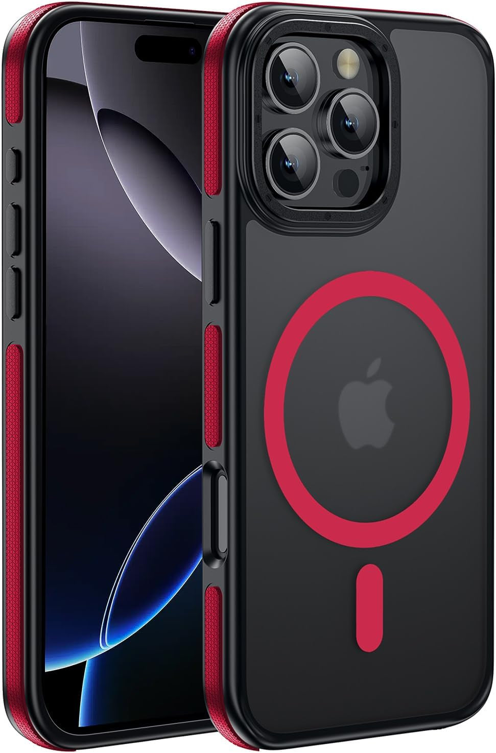 For Iphone 17 Pro Max Case with Camera Lens Protector[10Ft Military-Grade Protection] Compatible with Fit Magsafe Shockproof Slim Thin Cover Case for Iphone 17 Pro Max 6.9 Inch, Orange Bumper