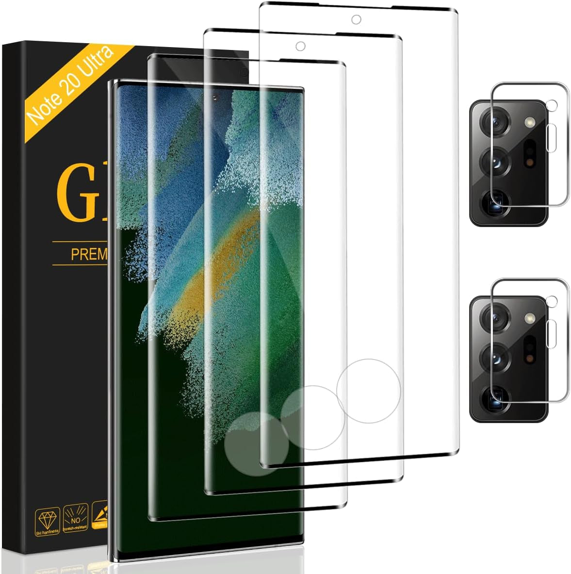 2+2 Pack Galaxy S22 Ultra 5G Privacy Screen Protector and Camera Lens Protection,Anti-Spy Tempered Glass, 3D Full Coverage, Fingerprint Unlock, Free of Bubbles for Samsung Galaxy S22 Ultra 6.8 Inch