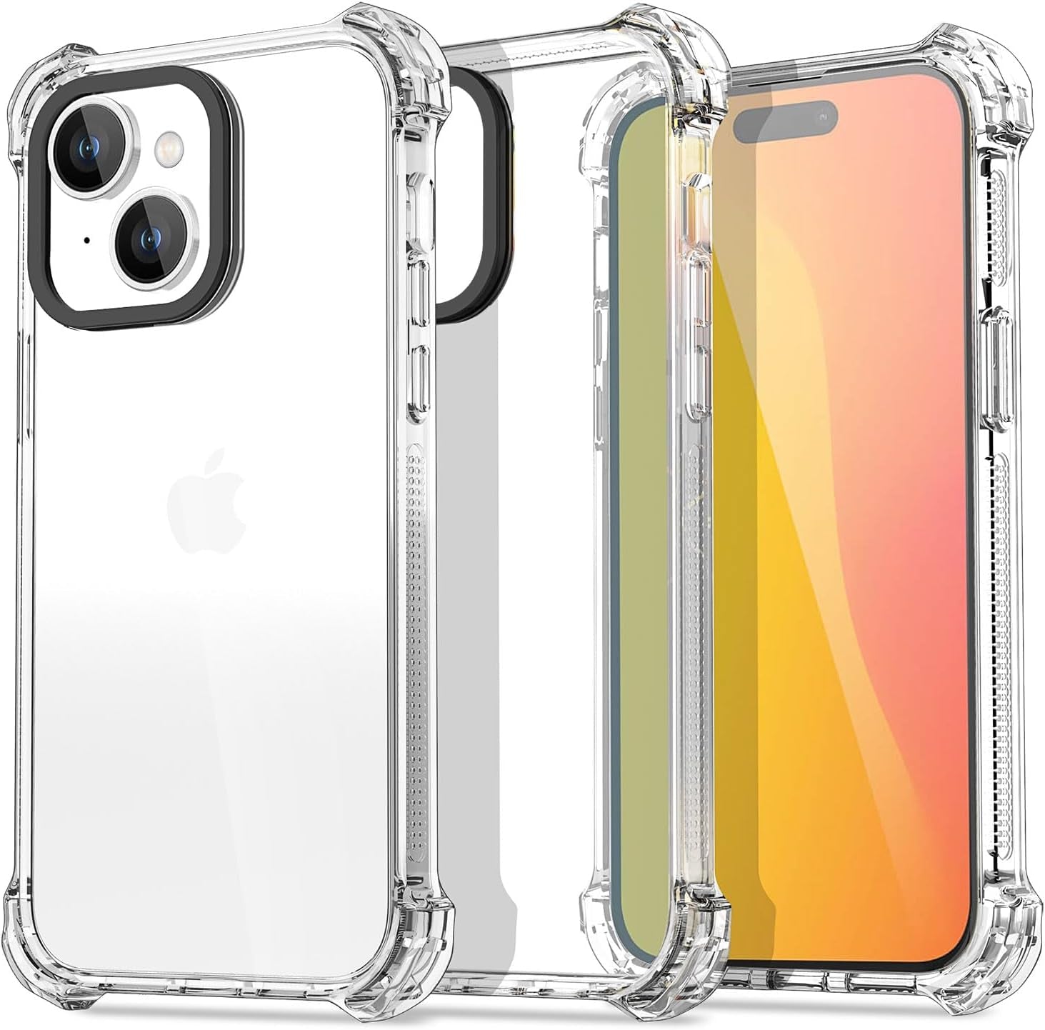 Aicase Clear Blue Bounce Case Compatible with Iphone 15 Plus, Impact Shockproof [Non-Yellowing] [21.3 FT Military Drop Protection] Anti-Scratch Protective Cell Phone Cover  AICase Clear 15 