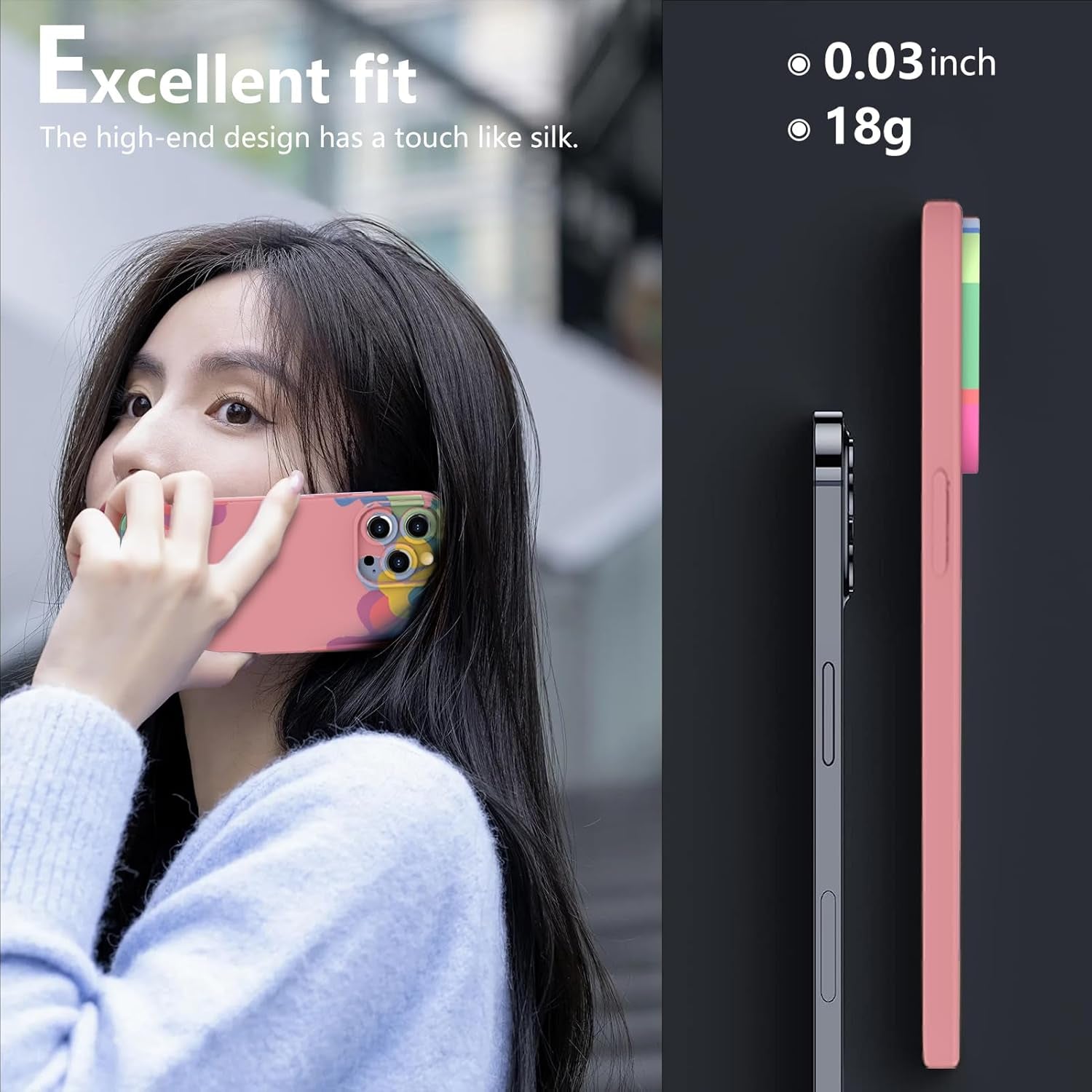 Designed for Galaxy A53 5G Case, Slim Liquid Silicone Shockproof Protective Phone Cover,Soft Anti-Scratch, Camera All-Round Protection Shockproof Case,[Pink] LRM-CHGJ-15-04