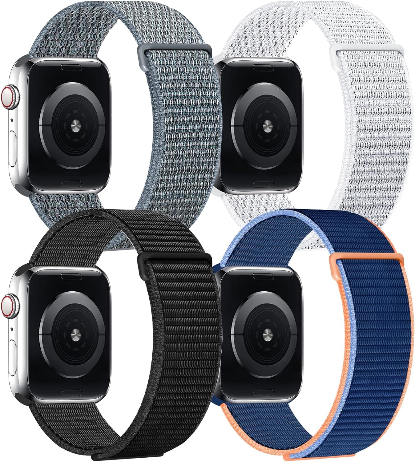 6 Packs Nylon Band Compatible with Apple Watch Band 38Mm 40Mm 41Mm for Women Men, Adjustable Sport Stretchy Braided Solo Loop Strap for Iwatch Series Ultra/Se/9/8/7/6/5/4/3/2/1