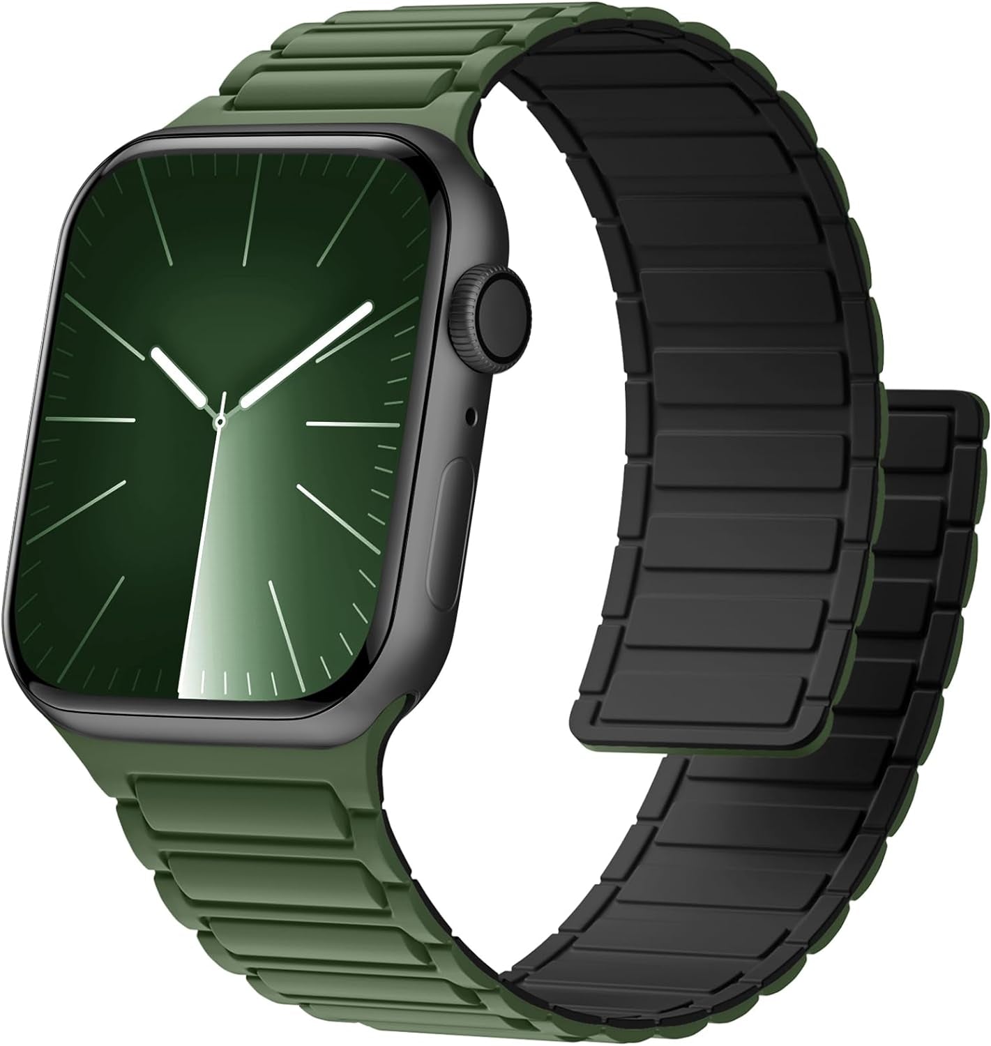 Easuny Silicone Magnetic Watch Band Compatible with Apple Watch 49Mm 45Mm 44Mm 42Mm 41Mm 40Mm 38Mm Bands for Men Women, Sport Solo Loop for Iwatch Series 9 8 7 6 5 4 3 2 1 SE Ultra 2 Ultra 1