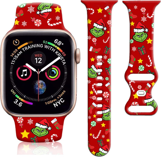 Halloween Watch Band Compatible with Apple Watch Band 38Mm 40Mm 41Mm Iwatch SE Series 7 6 5 4 3 2 1, Halloween Gifts Soft Sport Replacement Strap Band for Women Men