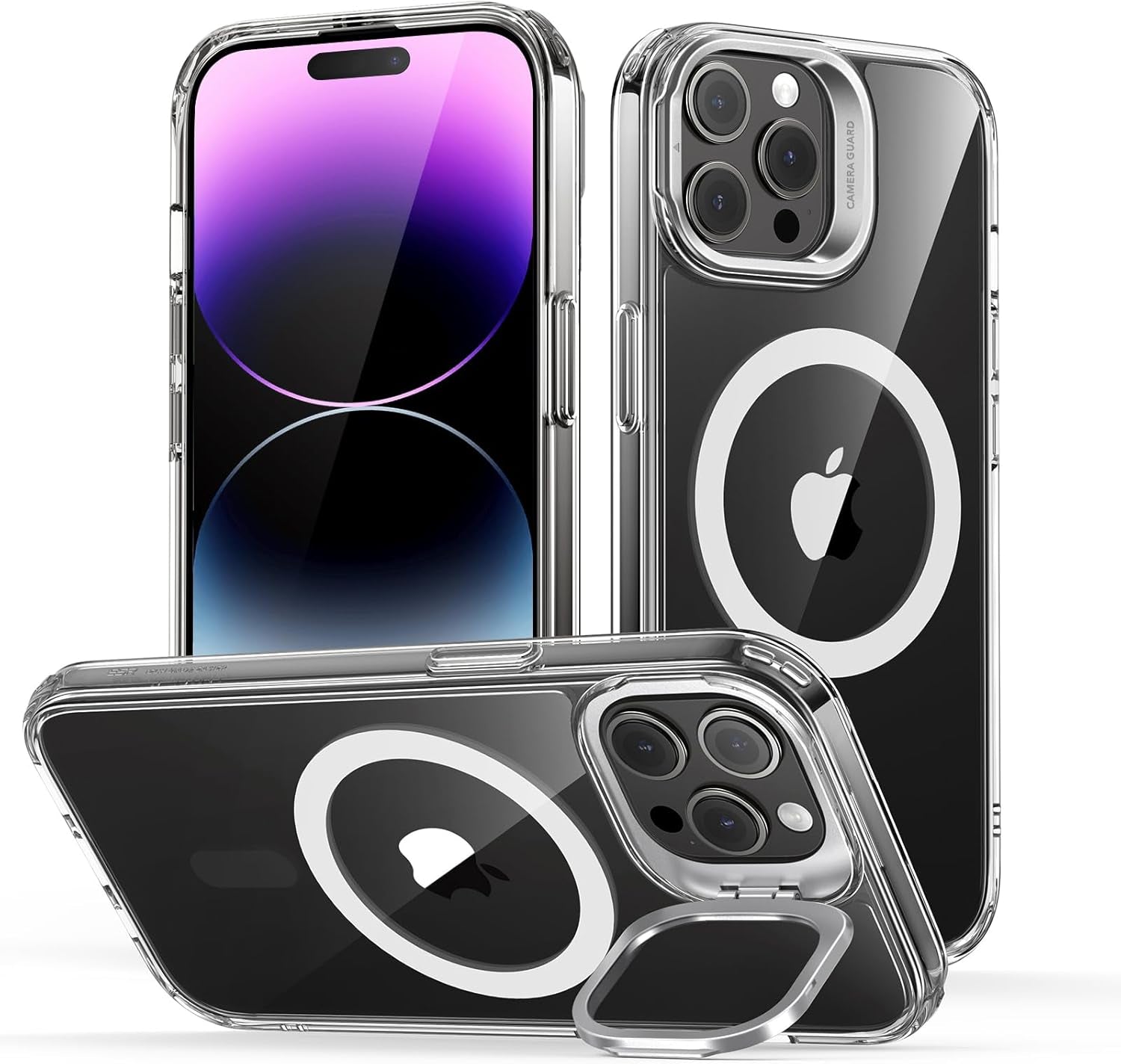 ESR for Iphone 17 Pro Max Case with Stash Stand, Camera Control Cover Compatible with Magsafe, Military-Grade Drop Protection Phone Case for Iphone 17 Pro Max, Scratch-Resistant Back Cover, Clear