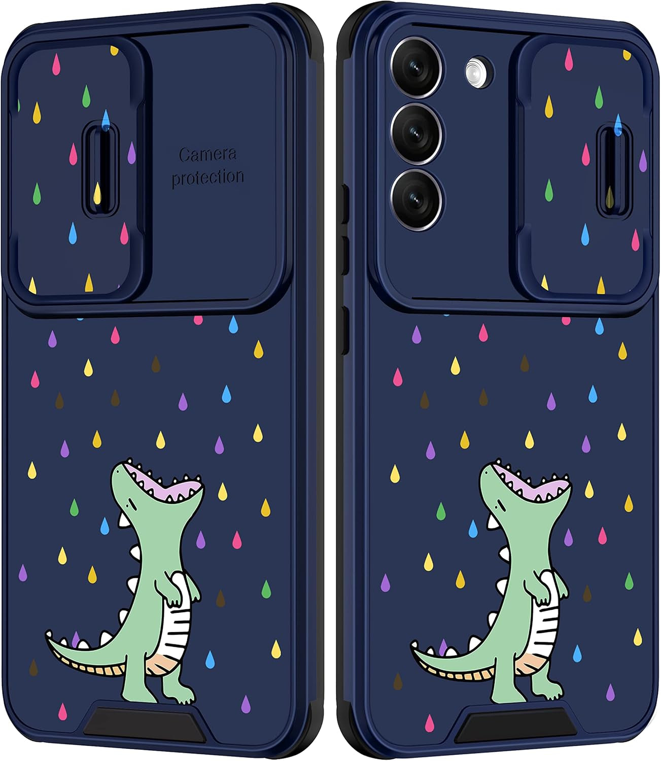 Goocrux for Samsung Galaxy S22 plus Case Leopard for Girls Women Cheetah Print Phone Cover Cute Black Animal Fashion Design with Slide Camera Cover Aesthetic Girly Cases for Galaxy S22 plus 5G 6.6''