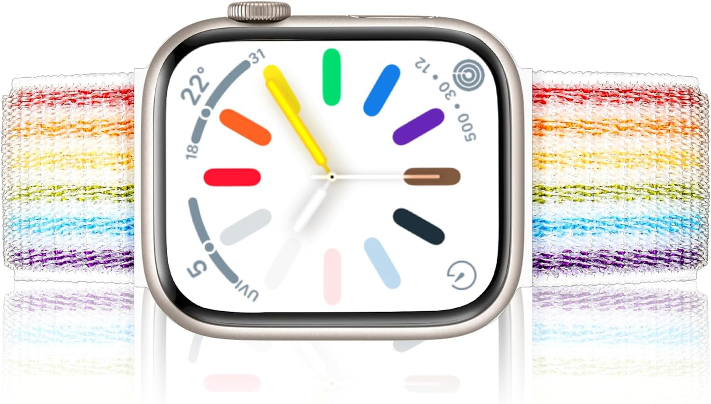 Durable and Breathable Sport Nylon Loop Band Compatible with Apple Watch Bands for Men Women 49Mm 45Mm 44Mm 42Mm, Lightweight Soft Strap for Iwatch Series Ultra 2 Ultra 9 8 7 6 5 4 3 2 1 SE