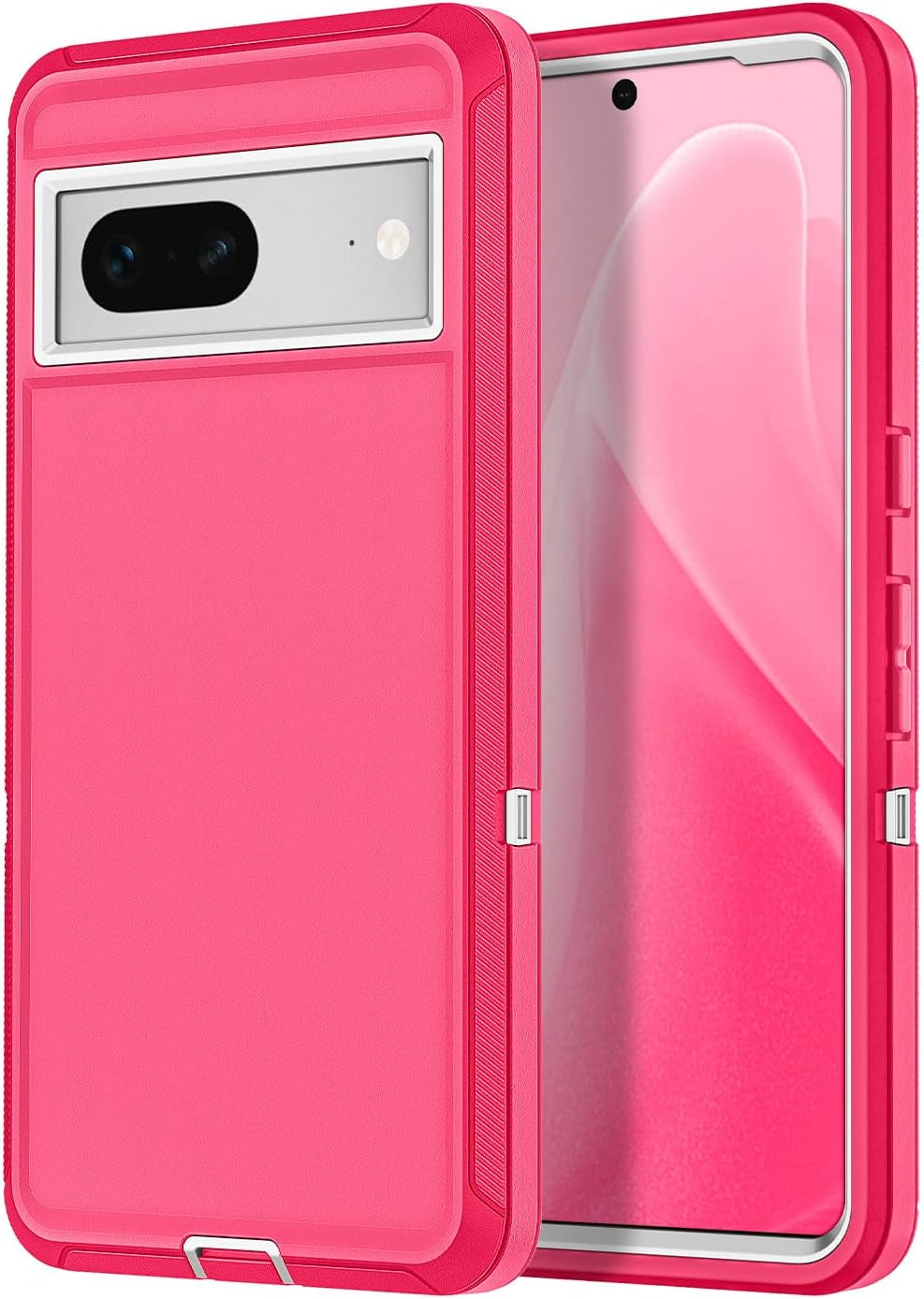 Hucasok for Google Pixel 8 Case Shockproof Rugged Full Body Protection Scratch Resistant Heavy Duty Dust/Drop Proof 3-Layer Durable Cover Case for Google Pixel 8 6.2 Inch,Navy Blue  Hucasok Pink/White Google Pixel 7 