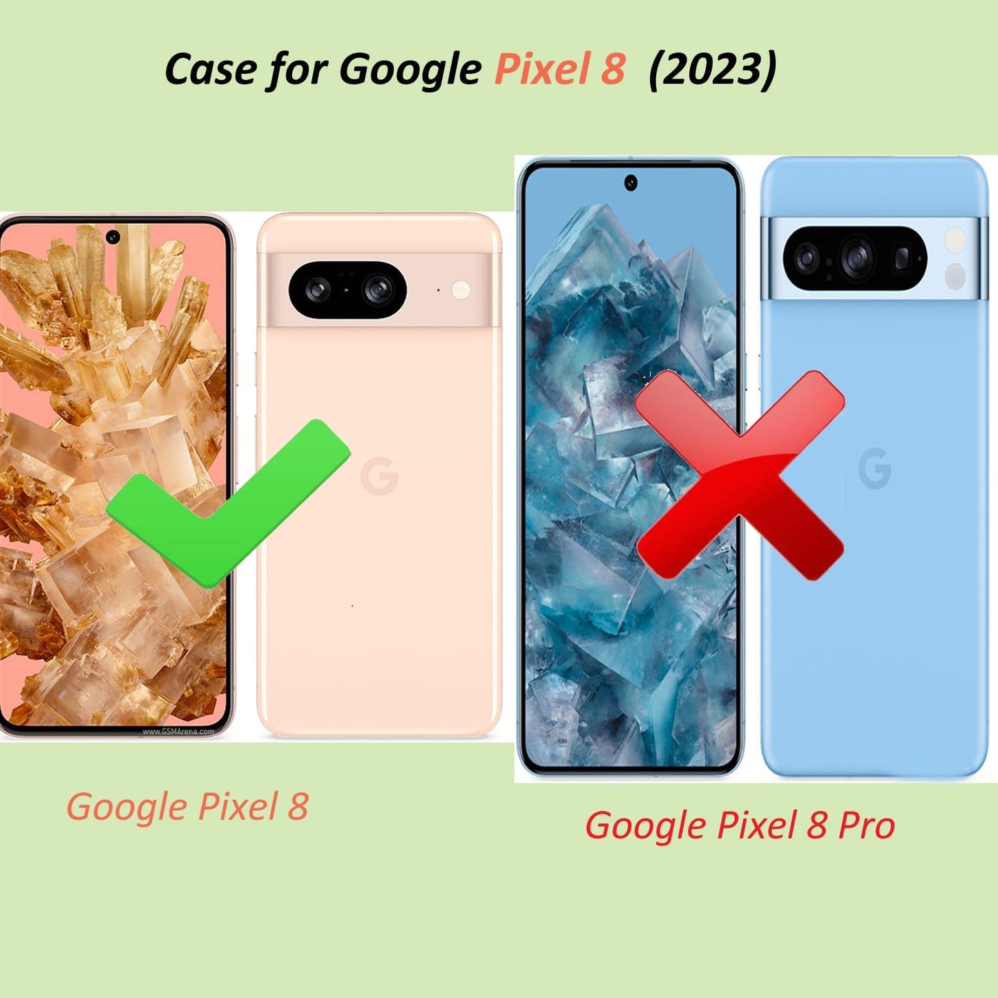 For Google Pixel 8 5G Case with Tempered Glass Screen Protector: Cute Flower Floral Design for Girls Women Slim Fit Soft TPU Bumper Silicone Cell Phone Cover (Funny Cat)  Ftonglogy   