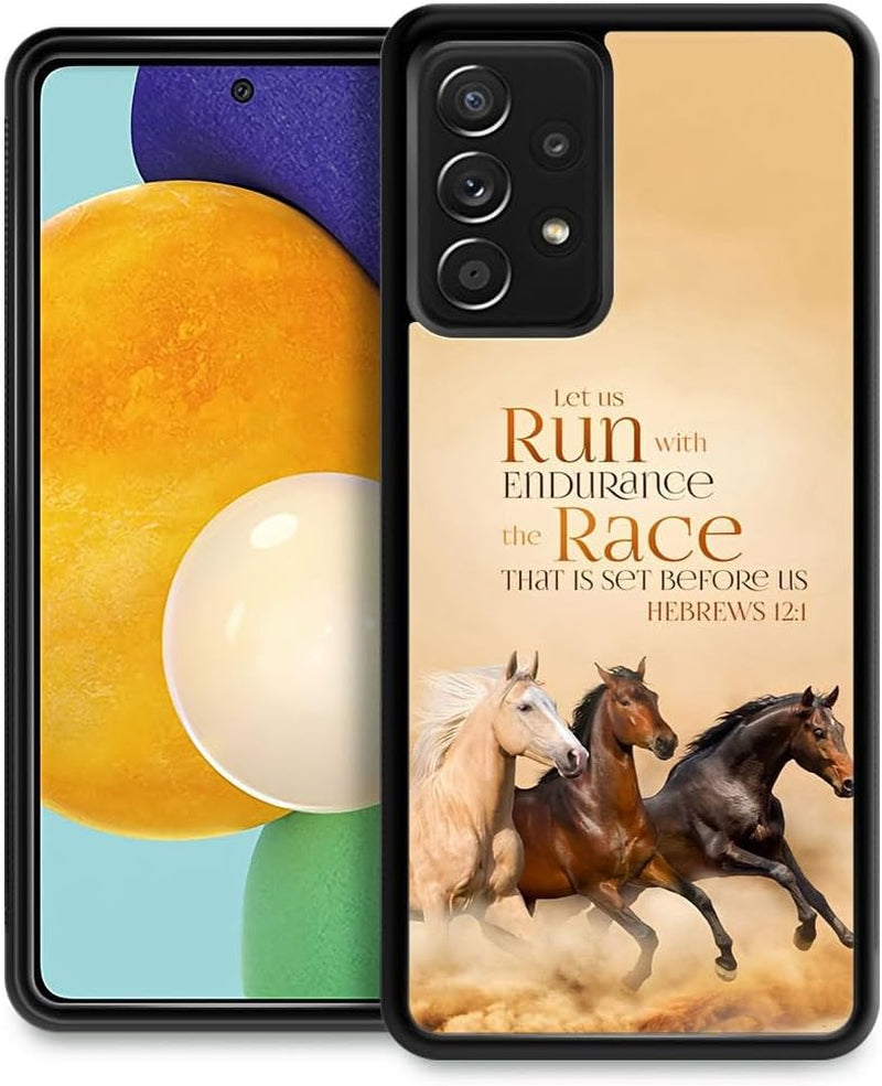 Compatible with Samsung Galaxy A53 5G Case,Christian Positive Quotation Horse Slim Soft Shockproof for Women Girls Boys Protective Cover for Samsung Galaxy A53 5G