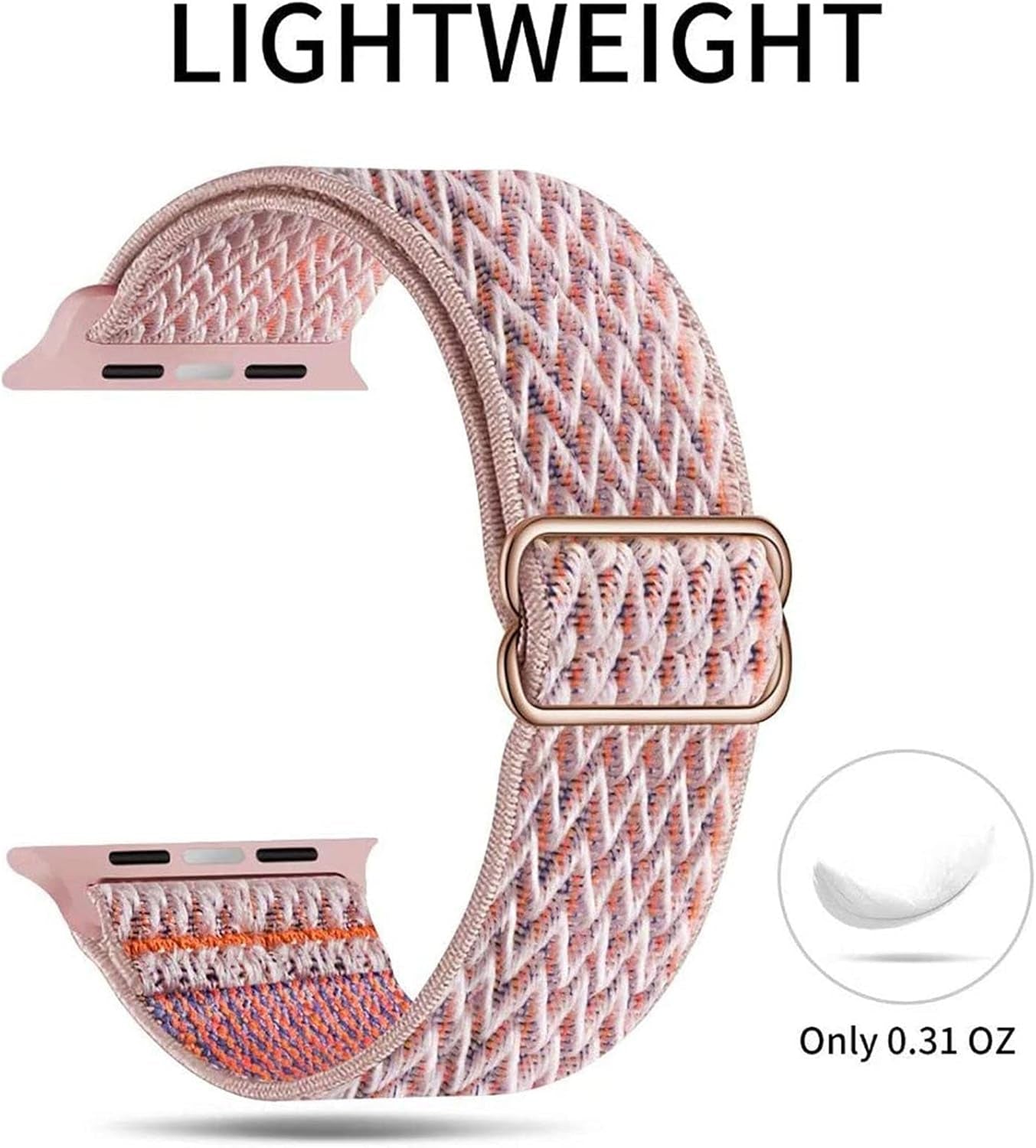 Brave Straps for Apple Watch Series 9-1 SE11, 38/40/41Mm, Lilac Adjustable Nylon Elastic Band