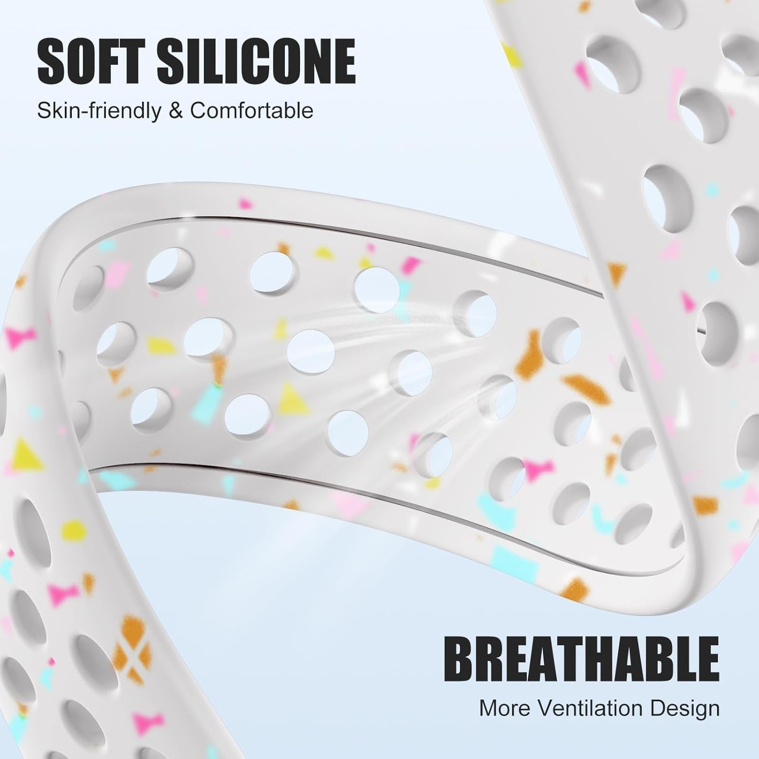 3 Pack Band Compatible with Apple Watch Bands 38Mm 40Mm 41Mm 42Mm 44Mm 45Mm 49Mm for Women Men, Soft Silicone Breathable Sport Strap for Iwatch Bands Series 9 8 7 6 5 4 3 2 1 SE Ultra 2 Ultra