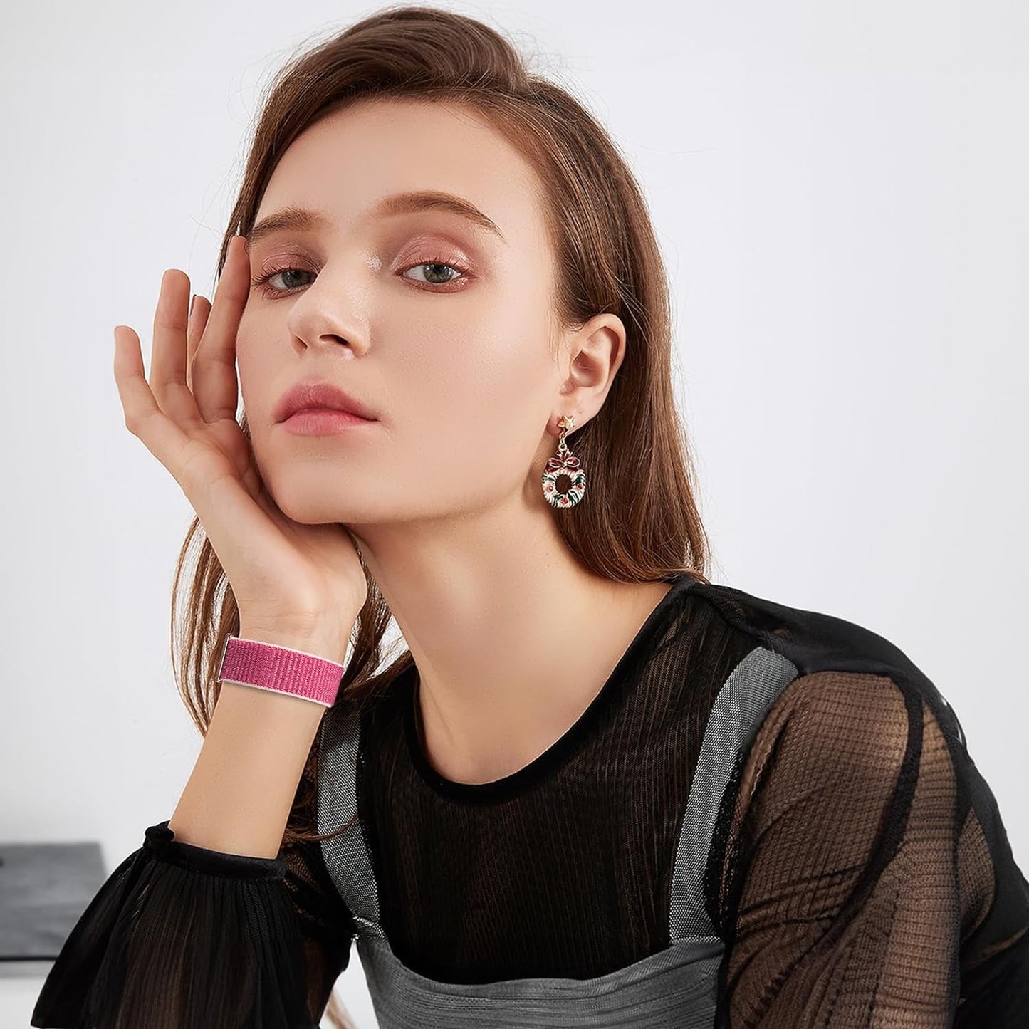 6 Pack Sport Loop Nylon Band Compatible with Apple Watch Bands 40Mm 38Mm 41Mm 44Mm 45Mm 42Mm 49Mm Women Men,Stretchy Elastic Braided Strap Replacement Wristband for Iwatch SE Ultra Series 8 7 6 5 4 3 2 1