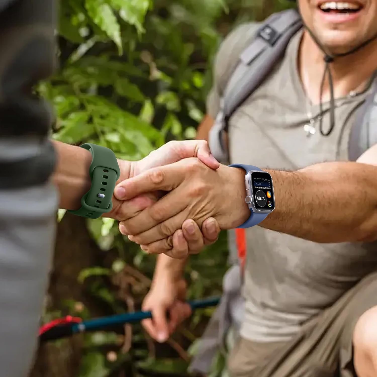 5 Pack Soft Silicone Bands - Compatible with Apple Watch Ultra 2 & Ultra Band 49Mm 45Mm 44Mm 42Mm 41Mm 40Mm 38Mm for Men Women, Breathable Sport Strap Band for Ultra 2 Iwatch Series 9 8 7 6 SE 5 4 3 2